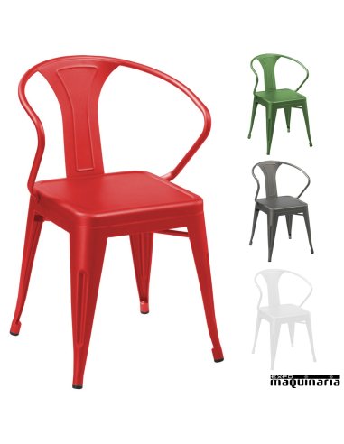 Sillón hostelería APILABLE hierro (replica Tolix) AGANTIKTB5835G