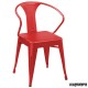 Sillón hostelería APILABLE hierro (replica Tolix) AGANTIKTB5835G rojo