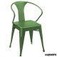 Sillón hostelería APILABLE hierro (replica Tolix) AGANTIKTB5835G verde