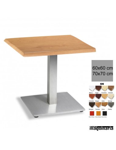 Mesa hosteleria 4R63SMC baja cuadrada