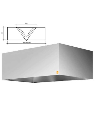 Campanas Reversibles central 1200 cm largo