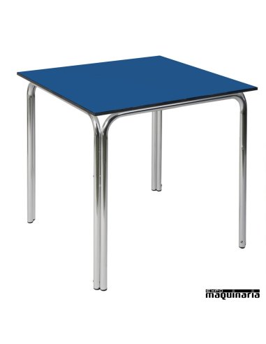Mesa terraza hosteleria 3R82CO cuadrada color azul