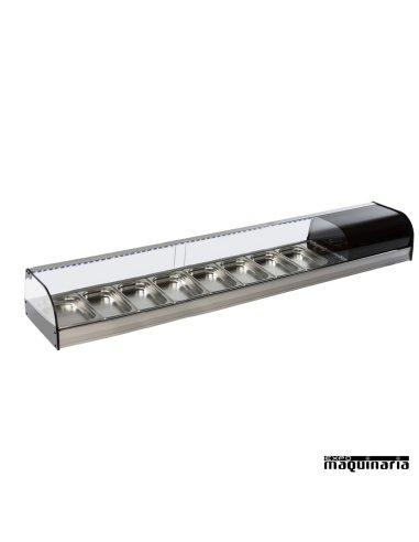 Vitrina refrigerada bandejas cristal curvo VGFR8i