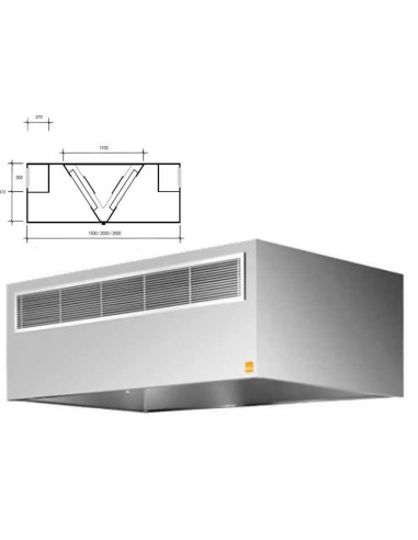 Campanas Reversibles compensada central 1200 cm largo