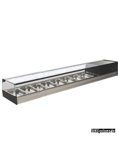 Vitrina refrigerada bandejas cristal recto VGFR8i