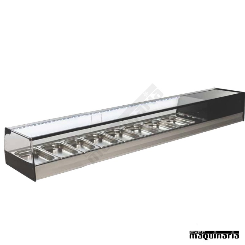 Vitrina refrigerada bandejas cristal recto VGFR8i