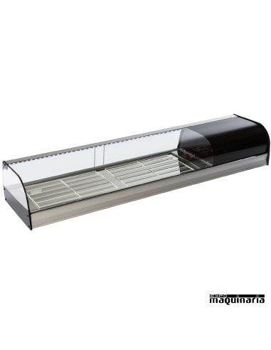 Vitrina refrigerada cristal curvo parrillas VGFR150i