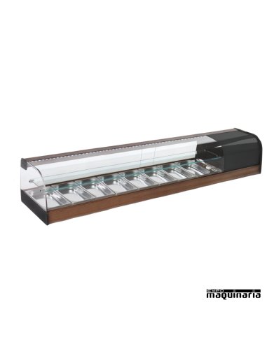Vitrina refrigerada bandejas doble cristal curvo VGFR8iE