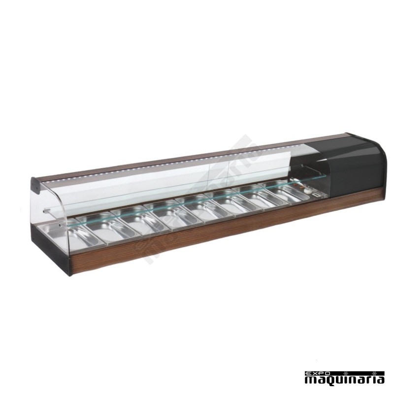 Vitrina refrigerada bandejas doble cristal curvo VGFR8iE