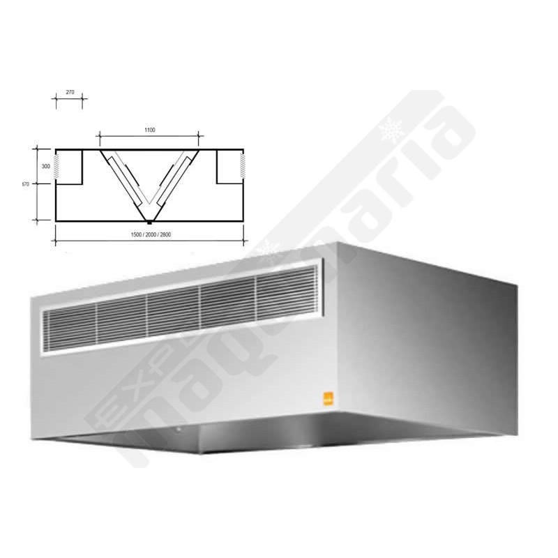 Campanas Reversibles compensada central 1200 cm largo