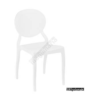 Silla terraza hostelería 1R125 apilable color blanco