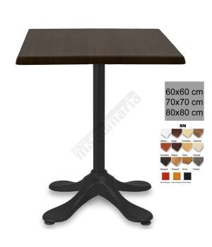 Mesa interior hostelería 3R040SMC plastificado negro