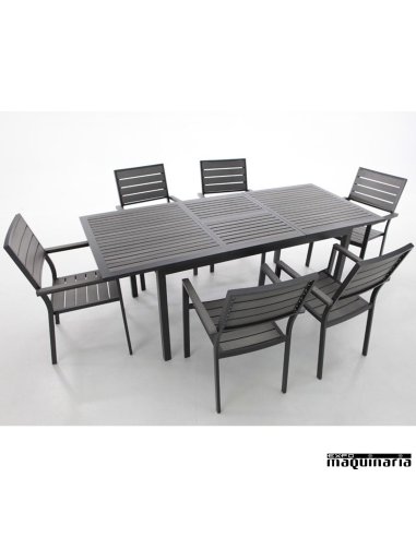 Conjunto para terraza AGKIND de aluminio y resina