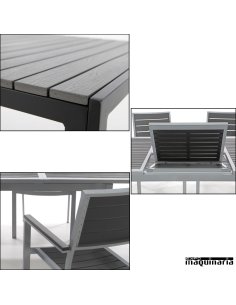 Conjunto para terraza AGKIND de aluminio y resina 2