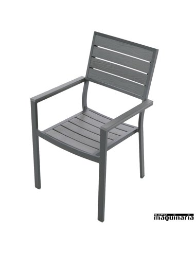 Silla del Conjunto para terraza AGKIND de aluminio y resina