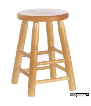 Taburete de bar FACOLONIAL-T-BAJO madera de pino