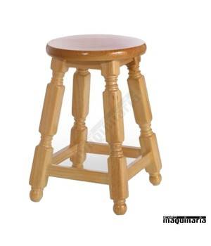 Taburete de bar FALYON-T-BAJO madera pino barnizada miel 02