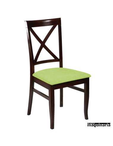 Silla madera de haya tapizada FABRUJAS color 462