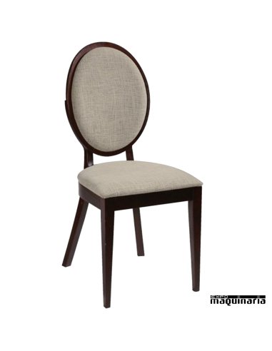 Silla de madera FAVENECIA tapizada