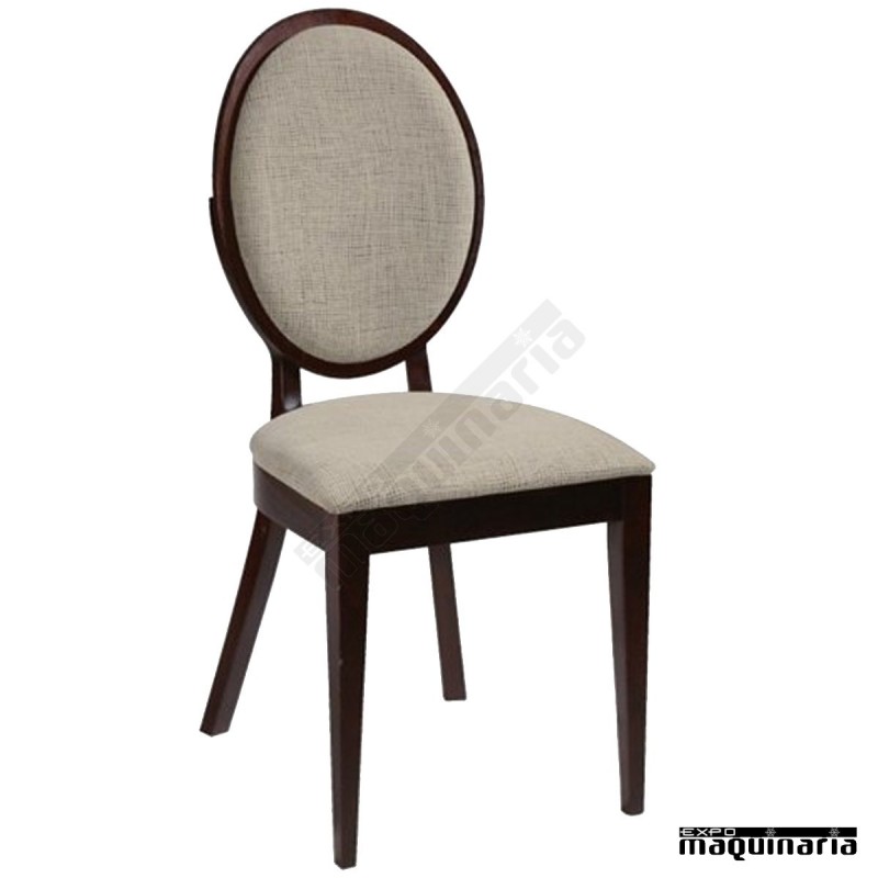 Silla de madera FAVENECIA tapizada