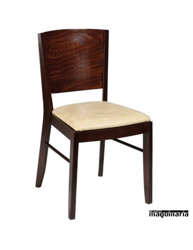 Silla madera haya tapizada FALONDRES hosteleria