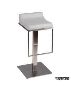 Taburete bar  FAMALMOE-T inox-polipiel 2
