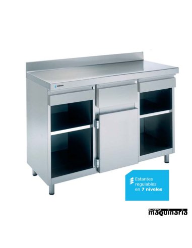 Mesa para cafetera 1 estante EDMAC1560