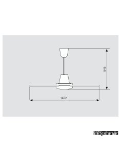 Ventilador de Techo Industrial ARICF55 desestratificador 2