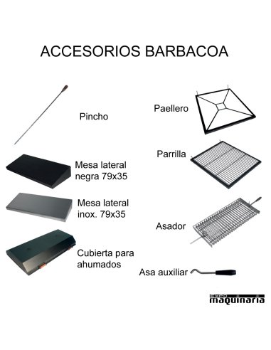 Barbacoa carbon hierro fundido ARBBQ-40 Accesorios extras no incluidos 