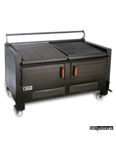 Barbacoa carbon hierro fundido ARBBQ-M150 parrillas acanaladas