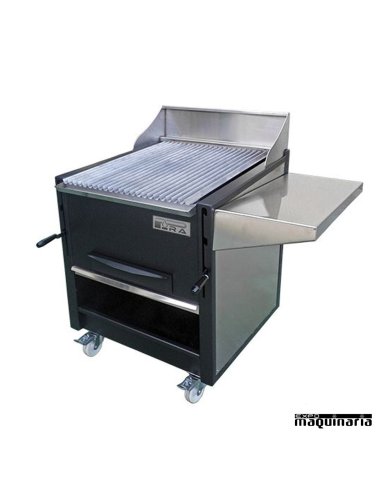 Barbacoa carbon hierro fundido ARBBQ-10 con mesa a la derecha