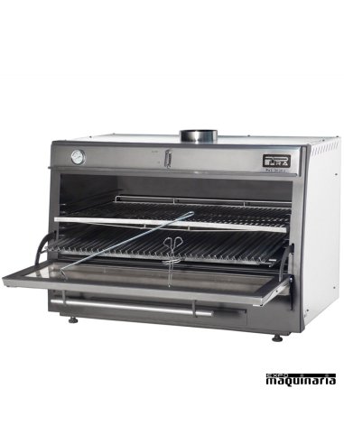 Horno de carbón para hostelería ARPIRA120LUX abierto inox
