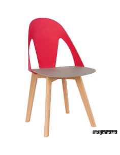Sillas de madera y poliéster DL660 2