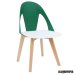 Sillas de madera y poliéster DL660 verde-blanco