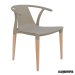 Sillas con brazos madera DL666 beige