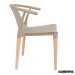 Sillas con brazos madera DL666 beige