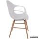 Silla con brazos hosteleria DL803 color blanco