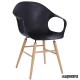 Silla con brazos hosteleria DL803 color negro