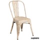 Silla vintage de acero DL801A (tipo tolix) color blanco