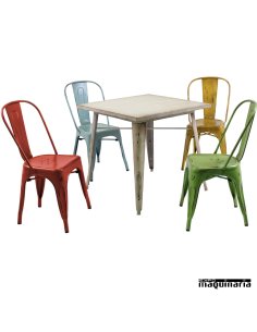 Mesa vintage acero hosteleria DL801A 2