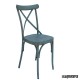 Silla vintage acero DLBRIGANTIQUE color turquesa