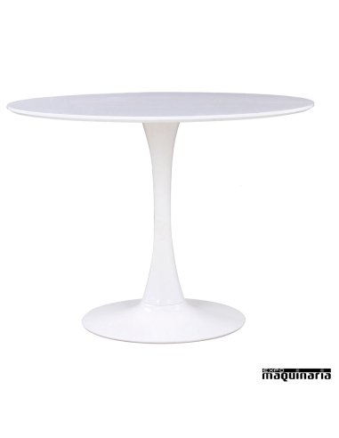 Mesa redonda de madera DL232 color blanco