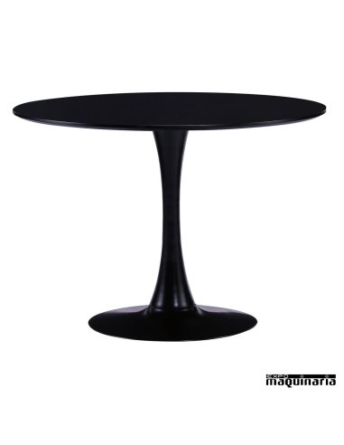 Mesa redonda de madera DL232 color negro