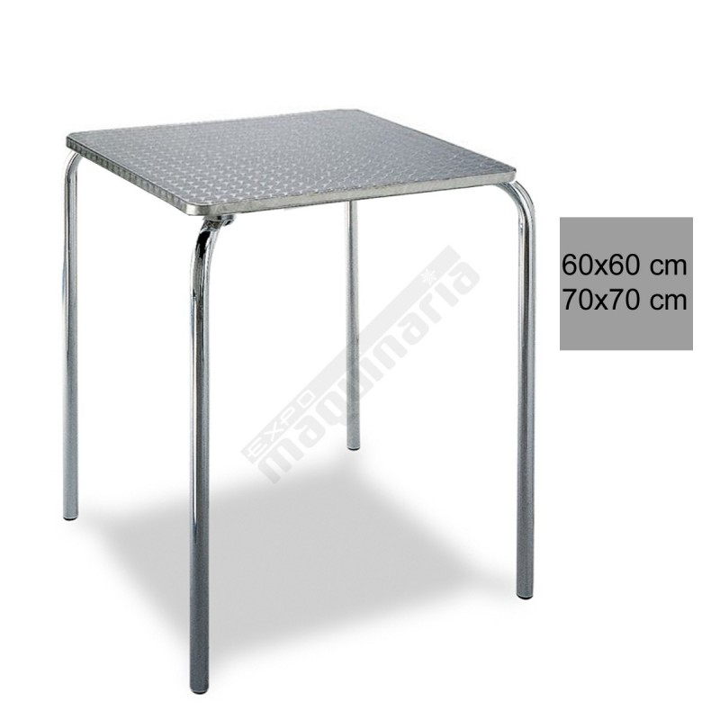 desarrollando Pegajoso cepillo Mesa bar terraza 3R29ALC inox apilable de aluminio