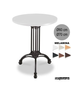 Mesa hostelería bar redonda 3R61ME tablero haya 2