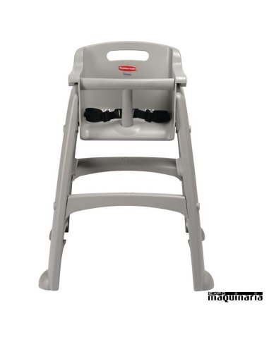 Trona apilable resistente NIM959 gris frontal