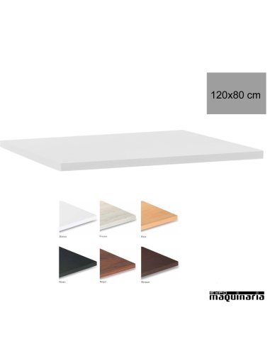 Tablero para mesas de Melamina 120x80 cm