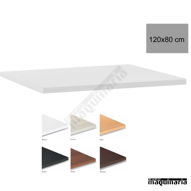 Tablero para mesas de Melamina 120x80 cm