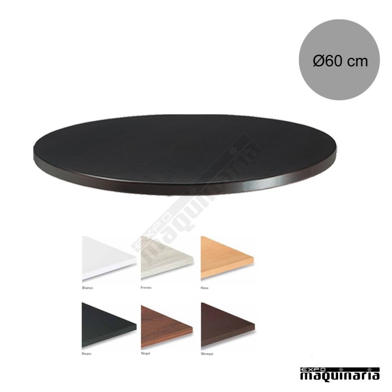 Tablero para mesas de Melamina Ø60 cm