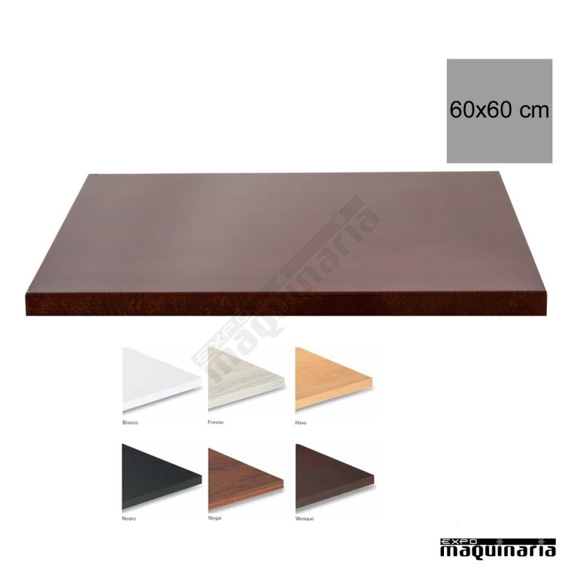 Tablero para mesas de Melamina 60x60 cm